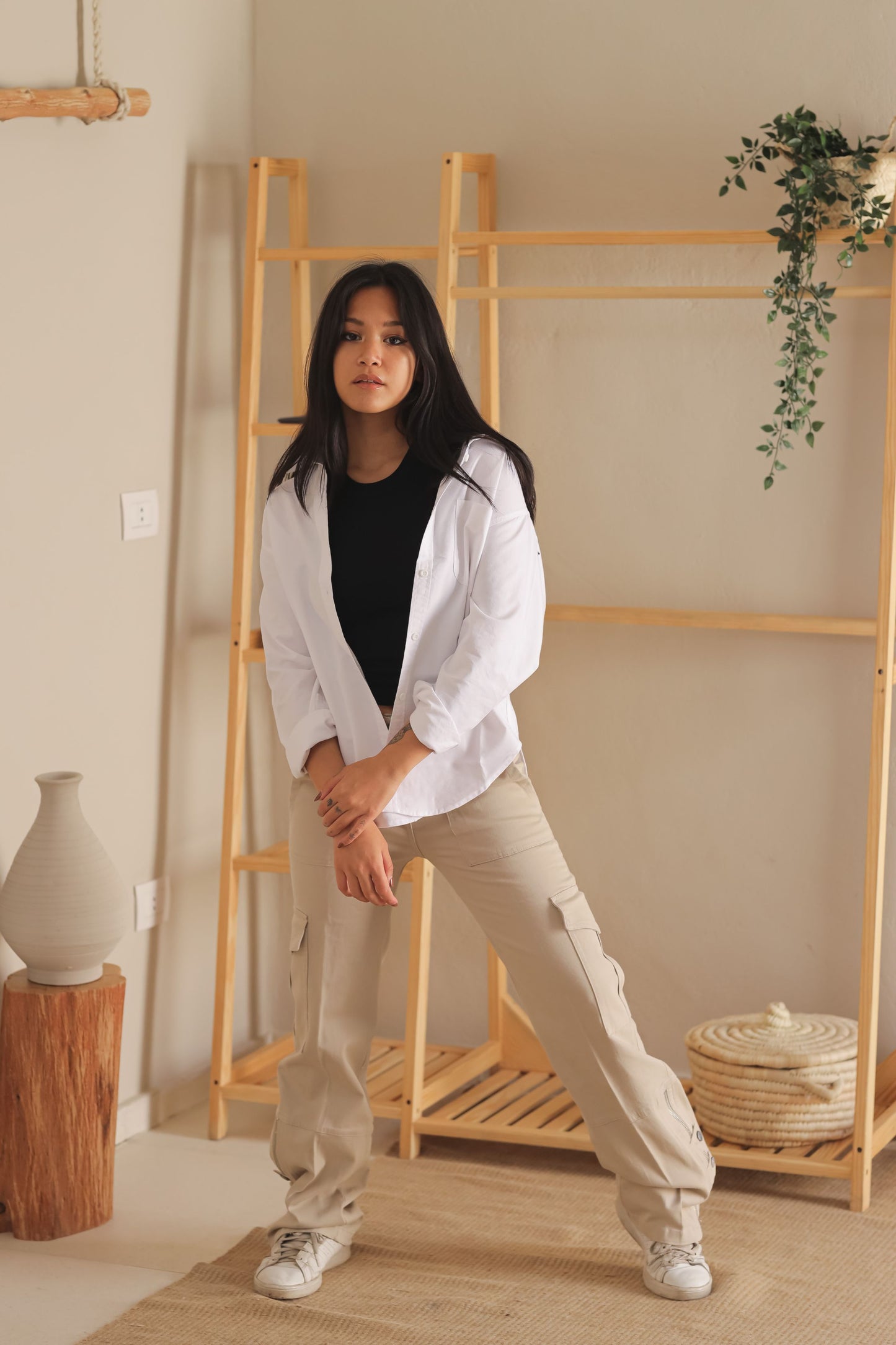Oversized Oxford shirt - White