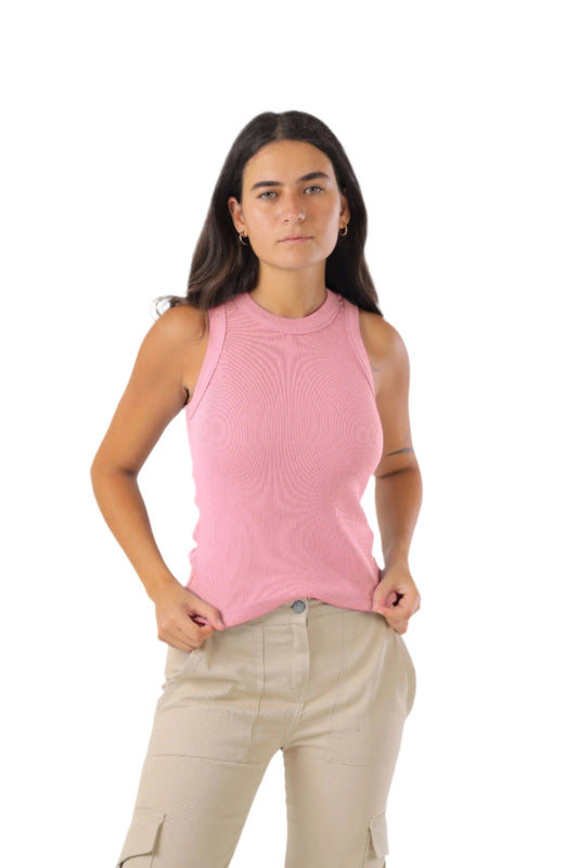 By Christa Basic Pink Tank Top