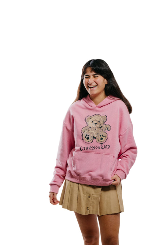 By Christa Pink Teddy Bear Hoodie