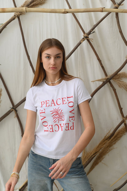 Love Peace White