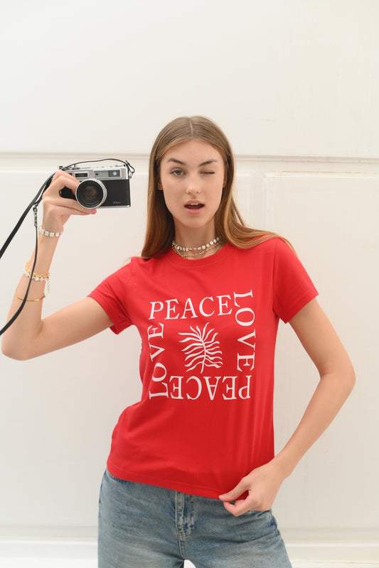 Love Peace Red